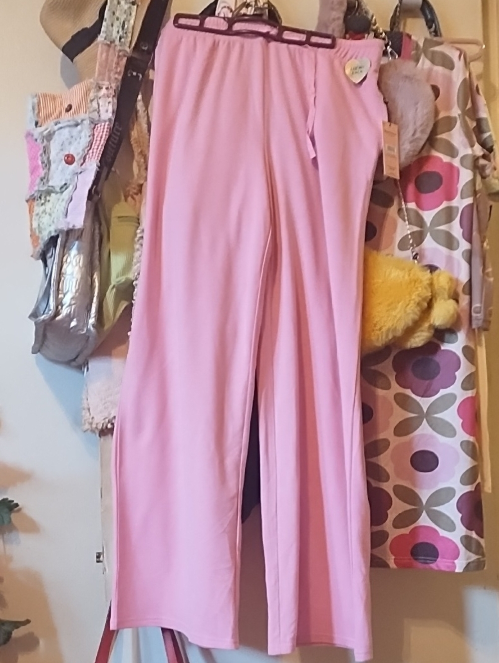 Juicy Couture Pink Wide-Leg Lounge Pants